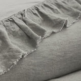 Light Grey - 100% Pure Linen | Linen Cotton Mix | 3 Piece Ruffle Duvet