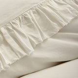 Ivory - 100% Pure Linen | Linen Cotton Mix | 3 Piece Ruffle Duvet