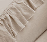 Baby Pink - 100% Pure Linen | Linen Cotton Mix | 3 Piece Ruffle Duvet