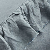 Sky Blue - 100% Pure Linen | Linen Cotton Mix | 3 Piece Ruffle Duvet