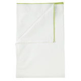 White with Lime Green Piping  - Pure Cotton, Pure Linen or Linen