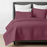 Berry - 3-Piece | Quilt Bedding with Quilt Pillowcases | Lightweight |