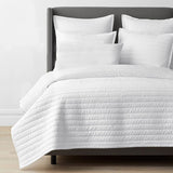 White - 3-Piece | Quilt Bedding with Quilt Pillowcases | Lightweight |