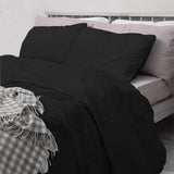 Black - 3-Piece | Quilt Bedding with Quilt Pillowcases | Lightweight |