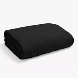 Black - 3-Piece | Quilt Bedding with Quilt Pillowcases | Lightweight |