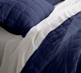 Navy Blue - 3-Piece Quilt Bedding with Pillowcases | Lightweight