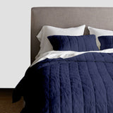 Navy Blue - 3-Piece Quilt Bedding with Pillowcases | Lightweight