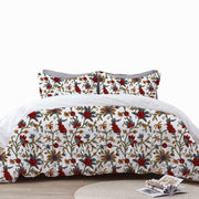 Sarah - 3 Piece Crewel Embroidered Duvet Set | Linen Cotton Mix |