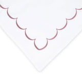 White with Bubblegum Pink - Cotton Sateen, Pure Linen, Linen Cotton