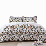 Sydney - 3 Piece Crewel Embroidered Duvet Set | Linen Cotton Mix |