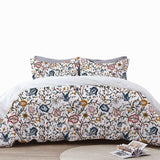 Jolene - 3 Piece Crewel Embroidered Duvet Set | Linen Cotton Mix |