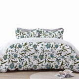 Jean - 3 Piece Crewel Embroidered Duvet Set | Linen Cotton Mix |