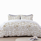 Julia - 3 Piece Crewel Embroidered Duvet Set | Linen Cotton Mix |