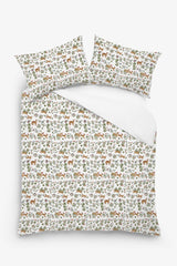 Joy - 3 Piece Crewel Embroidered Duvet Set | Linen Cotton Mix |