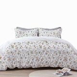 Mercy - 3 Piece Fully Embroidered Duvet Cover OR Flat Sheet Set |