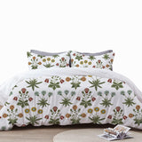 Jolie - 3 Piece Crewel Embroidered Duvet Set | Linen Cotton Mix |