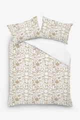 Julia - 3 Piece Crewel Embroidered Duvet Set | Linen Cotton Mix |