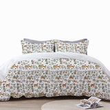 Joy - 3 Piece Crewel Embroidered Duvet Set | Linen Cotton Mix |