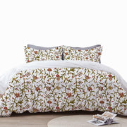 Maia - 3 Piece Fully Embroidered Duvet Cover OR Flat Sheet Set |