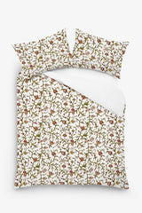 Maia - 3 Piece Fully Embroidered Duvet Cover OR Flat Sheet Set |