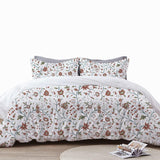 Macy - 3 Piece Fully Embroidered Duvet Cover OR Flat Sheet Set |