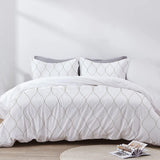 Amara - 3 Piece Crewel Embroidered Duvet Set | Linen Cotton Mix |