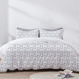 Fiora - 3 Piece Crewel Embroidered Duvet Set | Linen Cotton Mix |