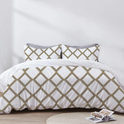 Althea - 3 Piece Crewel Embroidered Duvet Set | Linen Cotton Mix |