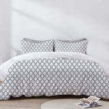 Melisande - 3 Piece Crewel Embroidered Duvet Set | Linen Cotton Mix |