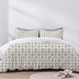 Amaris - 3 Piece Crewel Embroidered Duvet Set | Linen Cotton Mix |