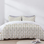 Amaris - 3 Piece Crewel Embroidered Duvet Set | Linen Cotton Mix |