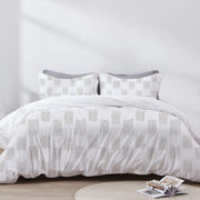 Isabeau - 3 Piece Crewel Embroidered Duvet Set | Linen Cotton Mix |