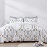 Zoe - 3 Piece Crewel Embroidered Duvet Set | Linen Cotton Mix |