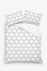 Calliope - 3 Piece Crewel Embroidered Duvet Set | Linen Cotton Mix |