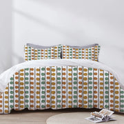 Demetra - 3 Piece Crewel Embroidered Duvet Set | Linen Cotton Mix |