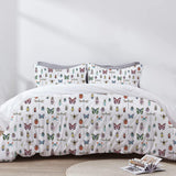 Ksenia - 3 Piece Crewel Embroidered Duvet Set | Linen Cotton Mix |