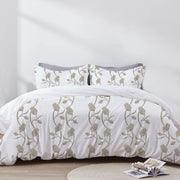 Sofia - 3 Piece Crewel Embroidered Duvet Set | Linen Cotton Mix |