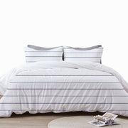 Seraphina - 3 Piece Crewel Embroidered Duvet Set | Linen Cotton Mix |