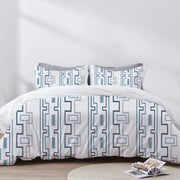 Elowen - 3 Piece Crewel Embroidered Duvet Set | Linen Cotton Mix |