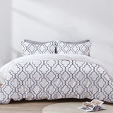 Celestia - 3 Piece Crewel Embroidered Duvet Set | Linen Cotton Mix |