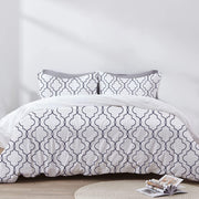 Celestia - 3 Piece Crewel Embroidered Duvet Set | Linen Cotton Mix |