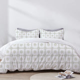 Daria - 3 Piece Crewel Embroidered Duvet Set | Linen Cotton Mix |