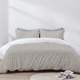 Seren - 3 Piece Crewel Embroidered Duvet Set | Linen Cotton Mix |