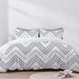 Azura - 3 Piece Crewel Embroidered Duvet Set | Linen Cotton Mix |