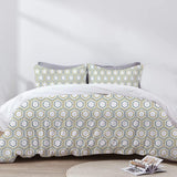 Evangeline - 3 Piece Crewel Embroidered Duvet Set | Linen Cotton Mix |