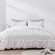 Aveline - 3 Piece Crewel Embroidered Duvet Set | Linen Cotton Mix |