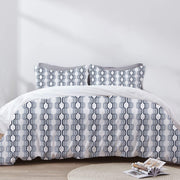 Isla - 3 Piece Crewel Embroidered Duvet Set | Linen Cotton Mix |