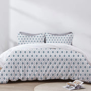 Penelope - 3 Piece Crewel Embroidered Duvet Set | Linen Cotton Mix |