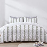 Eleni - 3 Piece Crewel Embroidered Duvet Set | Linen Cotton Mix |