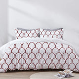 Thalia - 3 Piece Crewel Embroidered Duvet Set | Linen Cotton Mix |